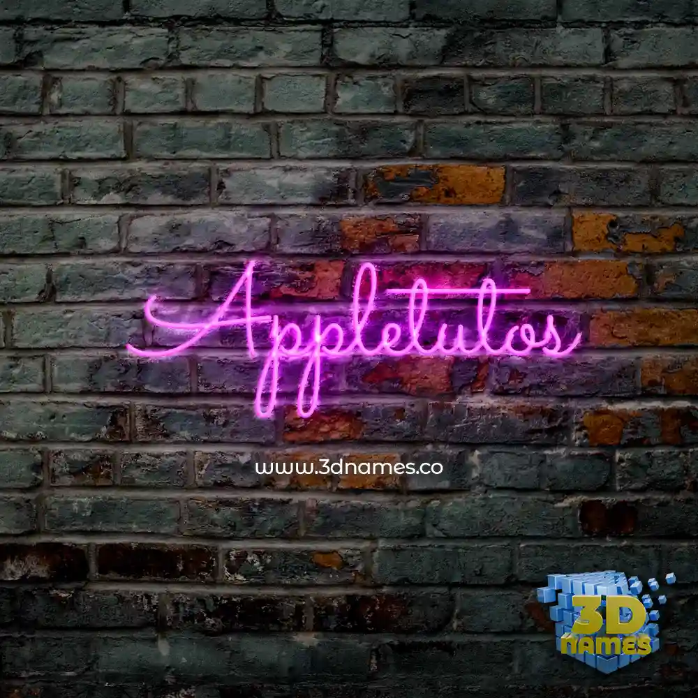 appletutos in Pink Neon style - 3D name wallpaper