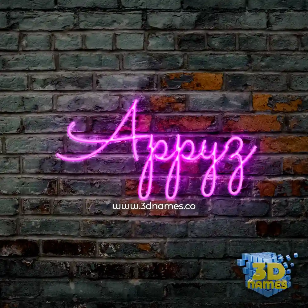 appyz in Pink Neon style - 3D name wallpaper