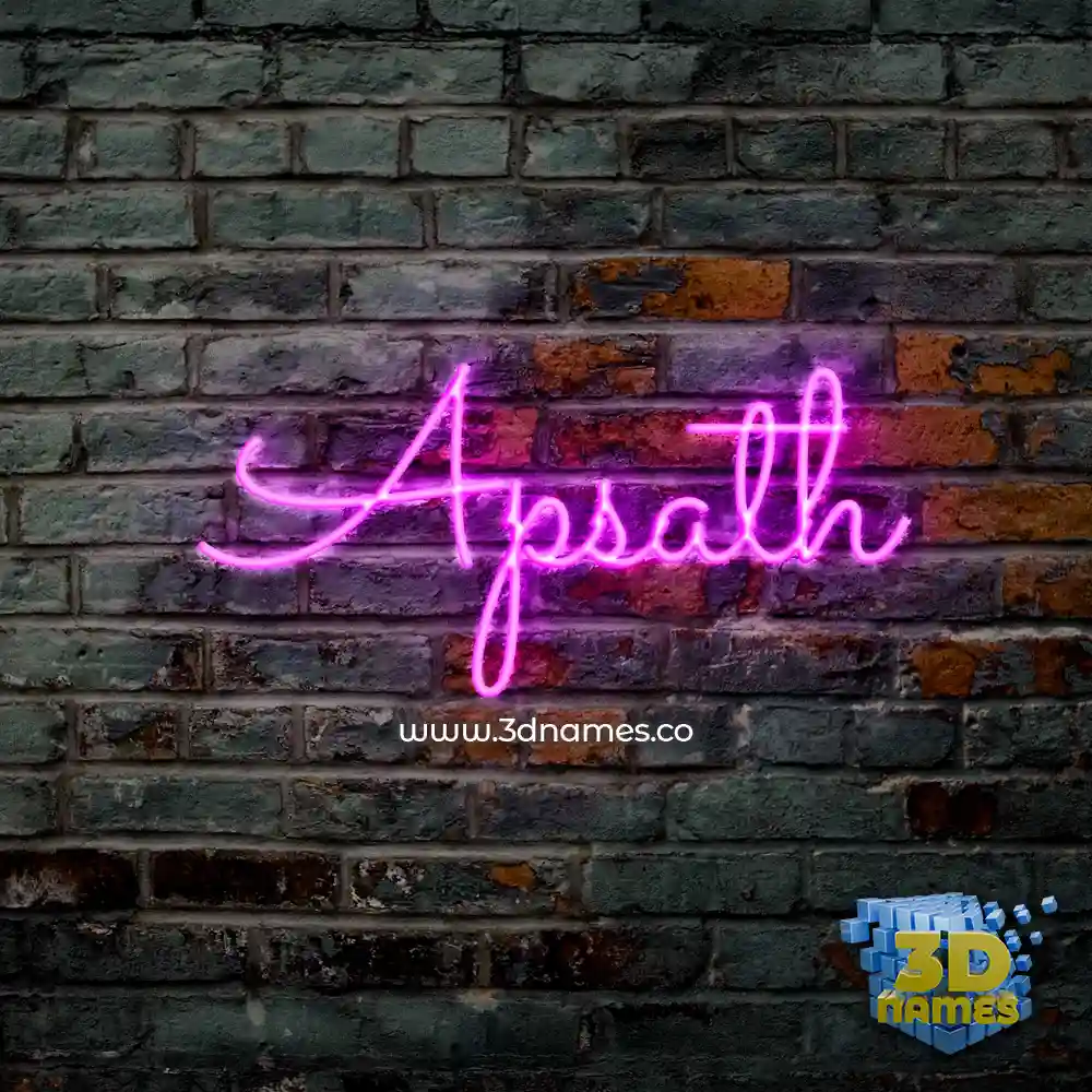 apsath in Pink Neon style - 3D name wallpaper