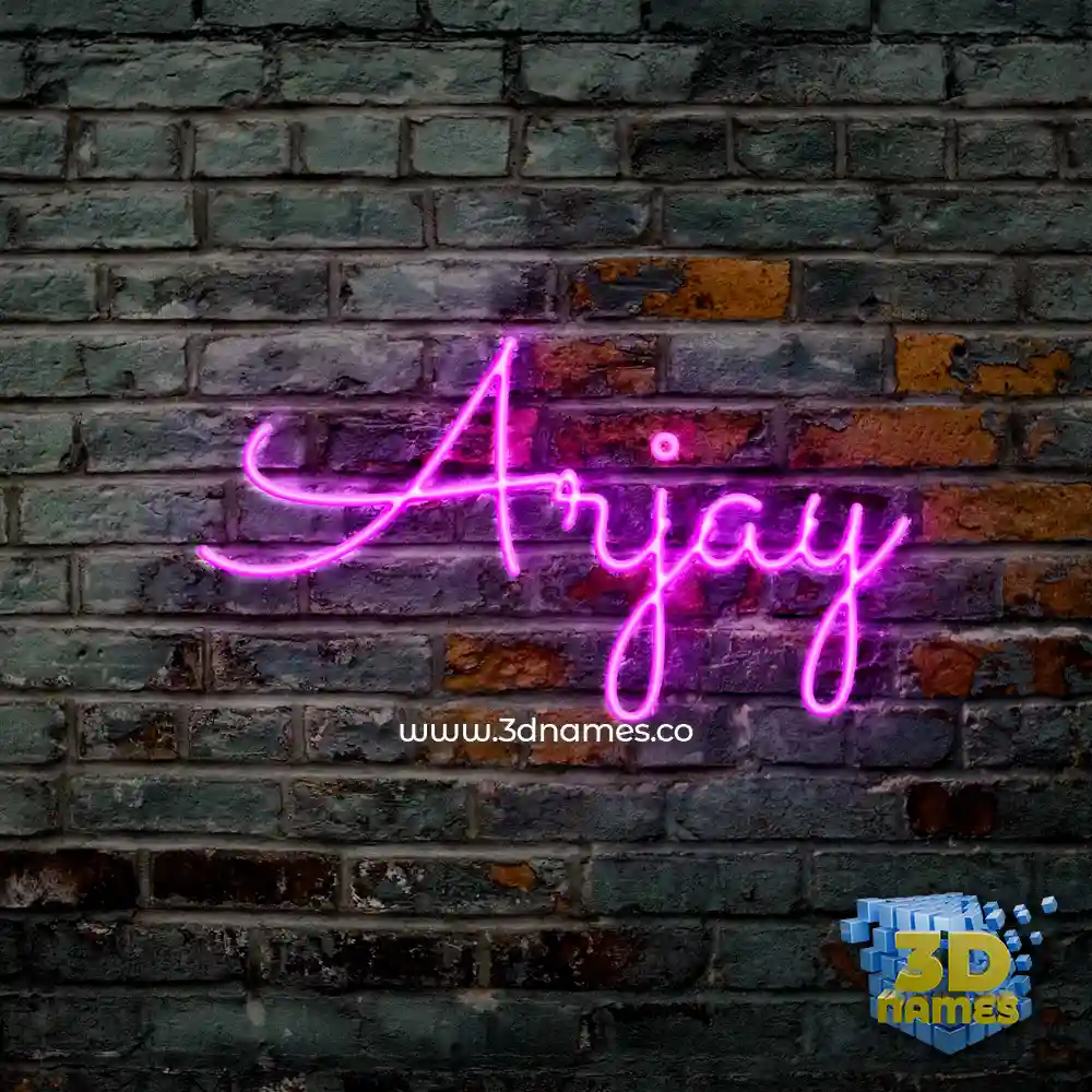arjay in Pink Neon style - 3D name wallpaper