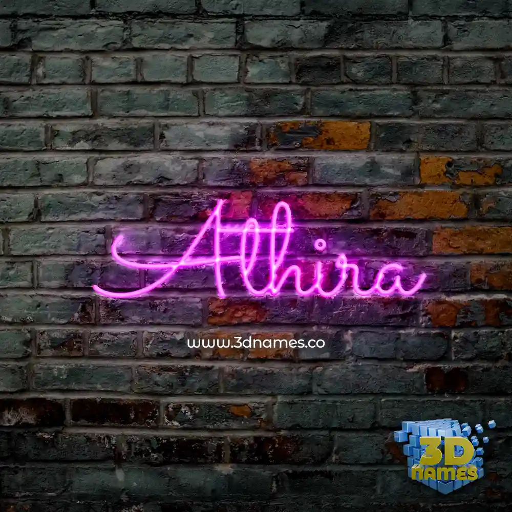 athira in Pink Neon style - 3D name wallpaper