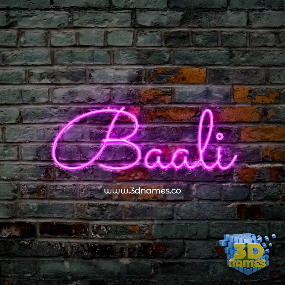 baali in Pink Neon style - 3D name wallpaper