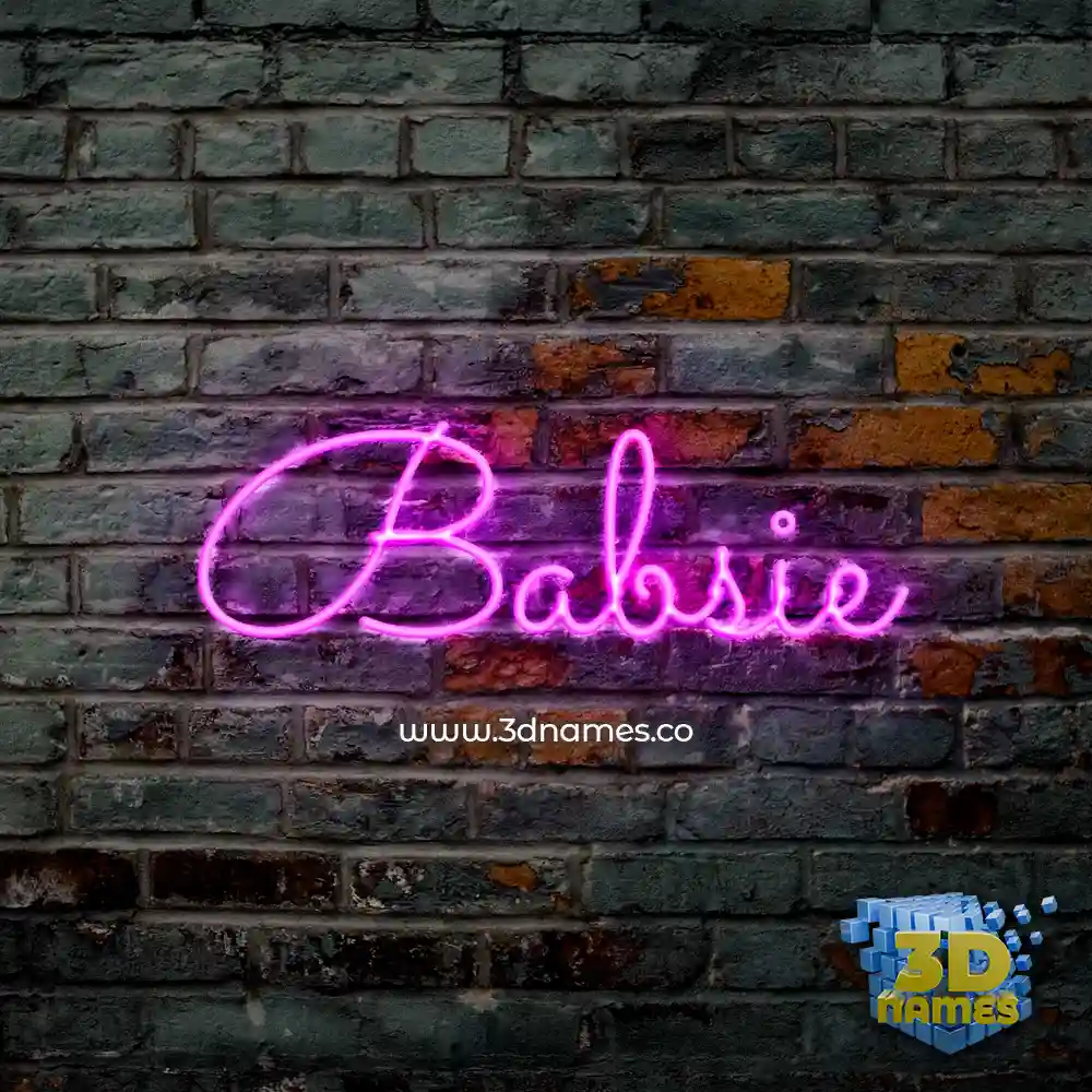babsie in Pink Neon style - 3D name wallpaper
