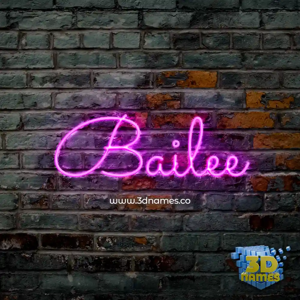 bailee in Pink Neon style - 3D name wallpaper