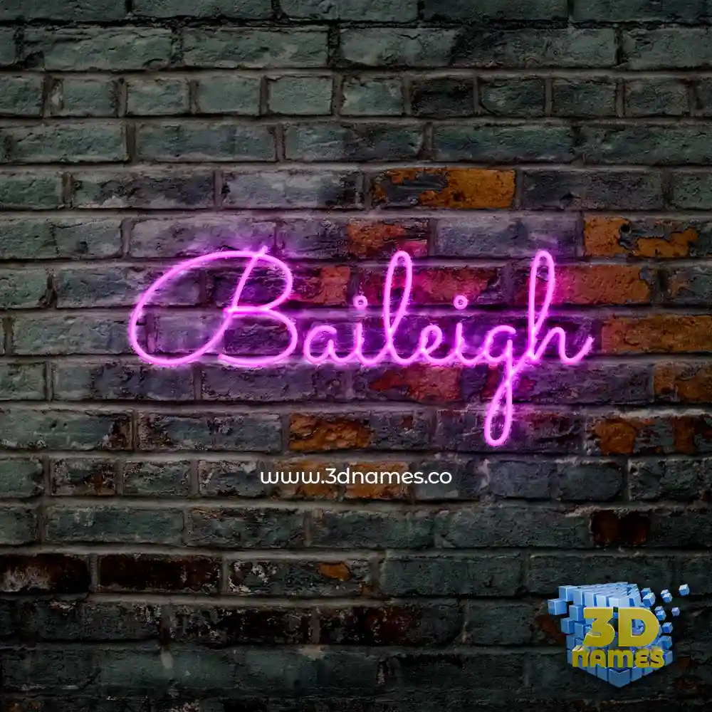 baileigh in Pink Neon style - 3D name wallpaper