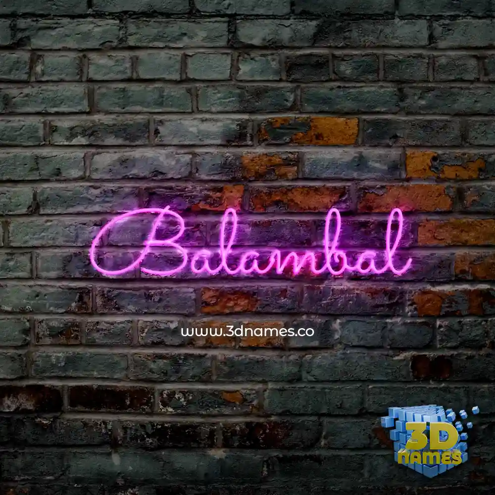 balambal in Pink Neon style - 3D name wallpaper