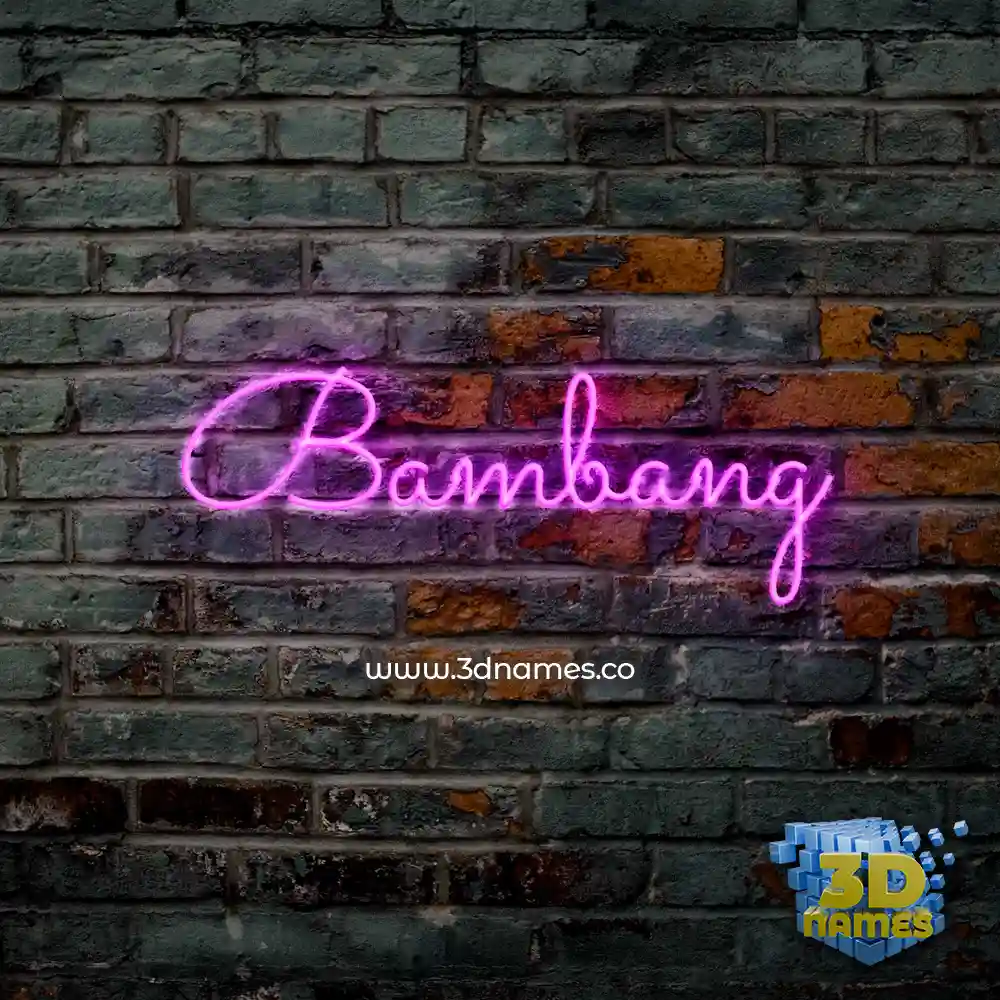 bambang in Pink Neon style - 3D name wallpaper