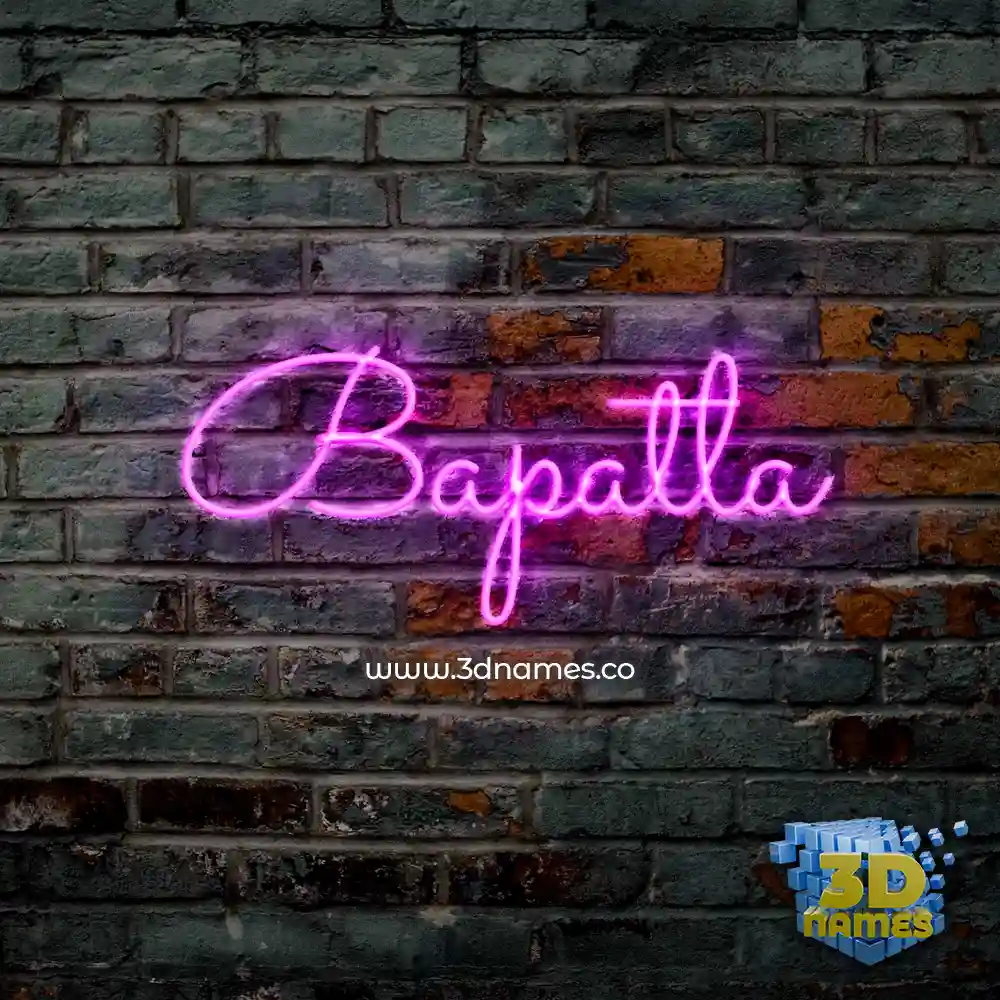 bapatla in Pink Neon style - 3D name wallpaper