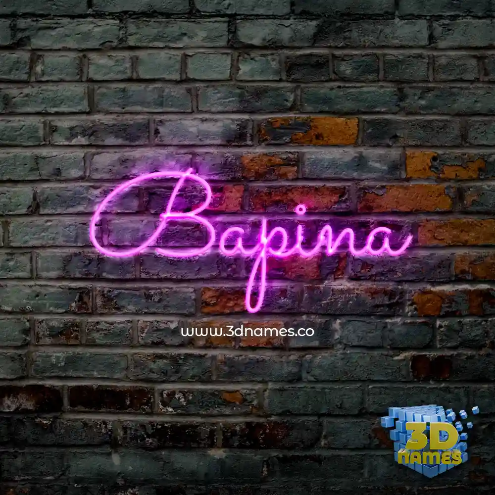 bapina in Pink Neon style - 3D name wallpaper