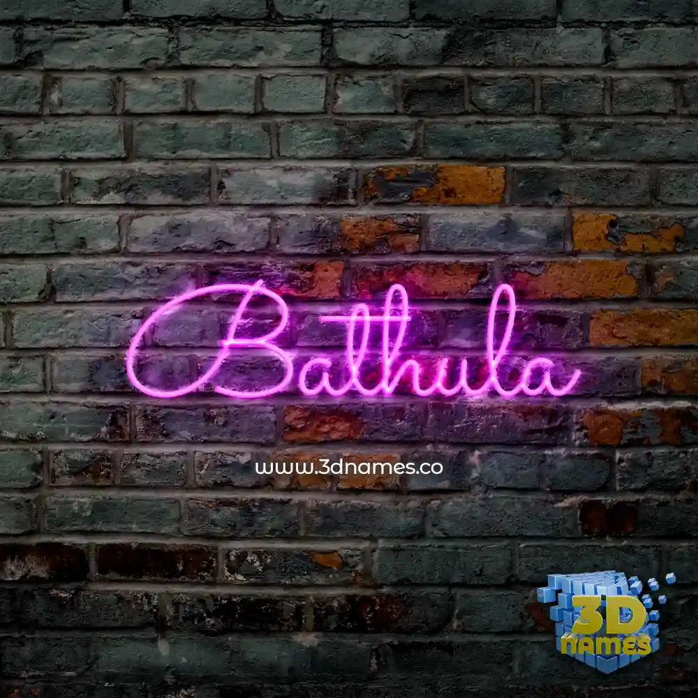bathula in Pink Neon style - 3D name wallpaper