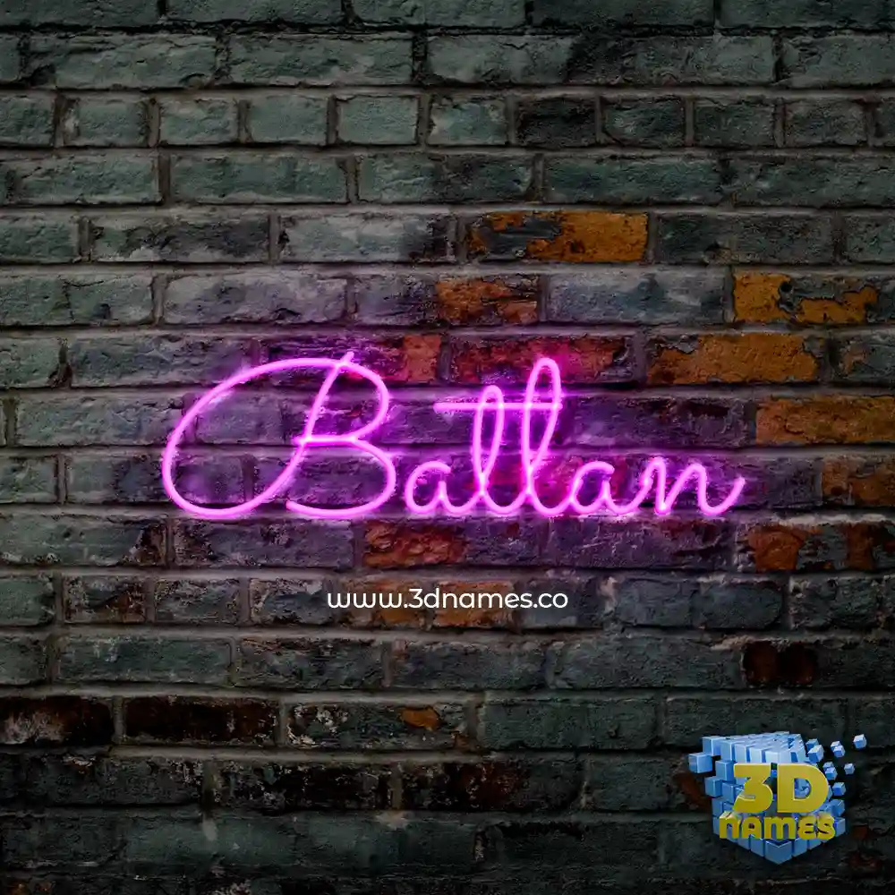 batlan in Pink Neon style - 3D name wallpaper