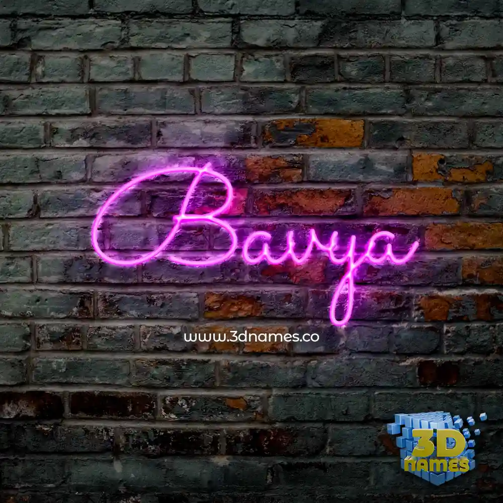 bavya in Pink Neon style - 3D name wallpaper