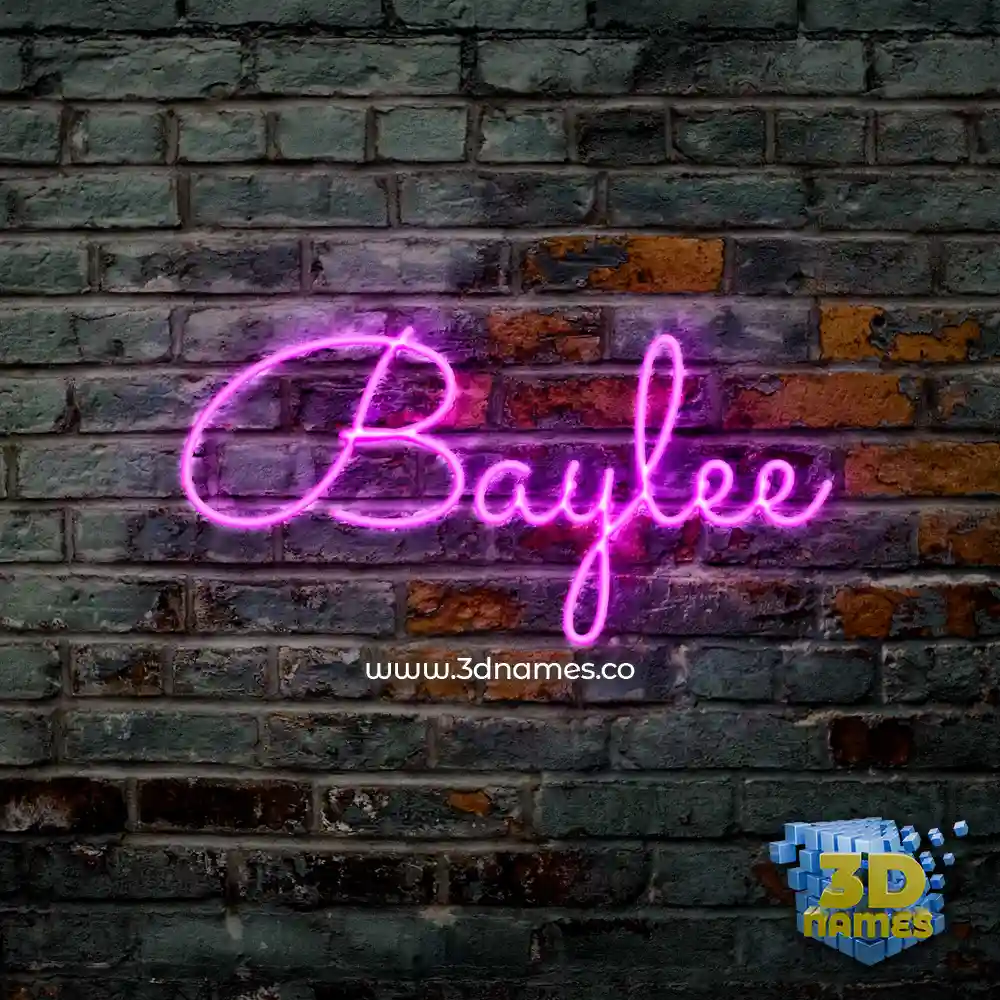 baylee in Pink Neon style - 3D name wallpaper