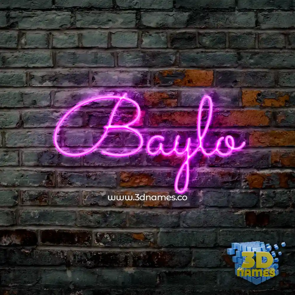 baylo in Pink Neon style - 3D name wallpaper