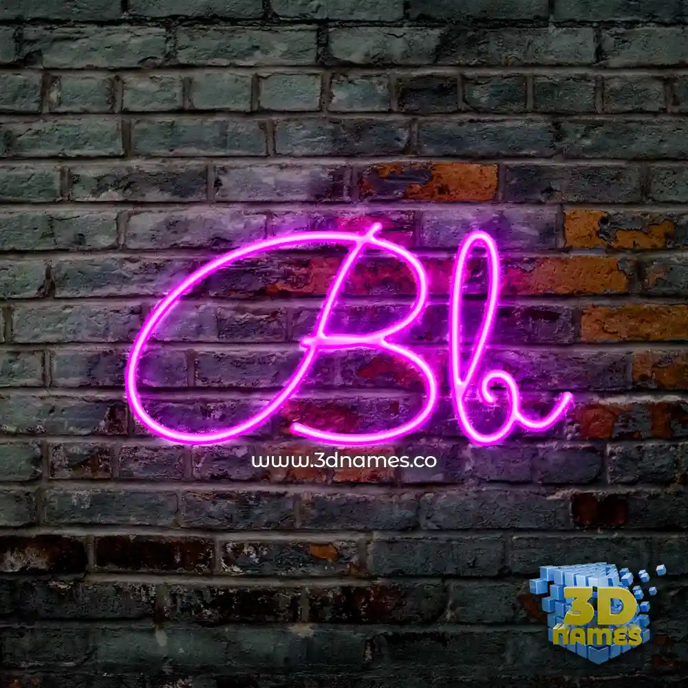 bb in Pink Neon style - 3D name wallpaper