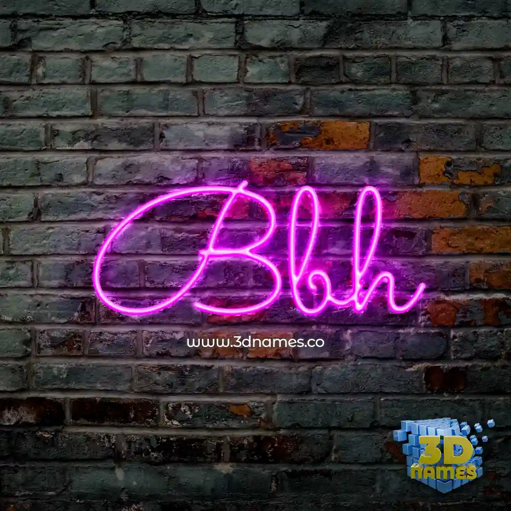 bbh in Pink Neon style - 3D name wallpaper