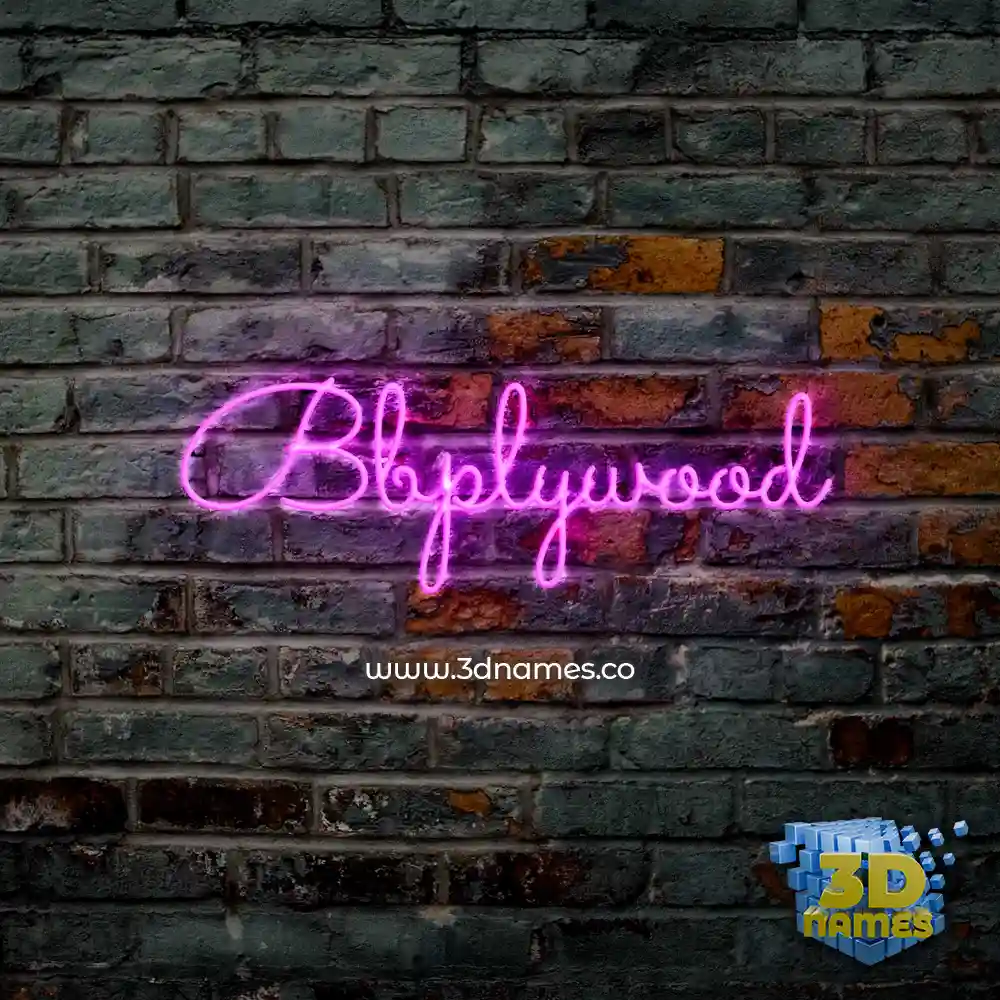 bbplywood in Pink Neon style - 3D name wallpaper
