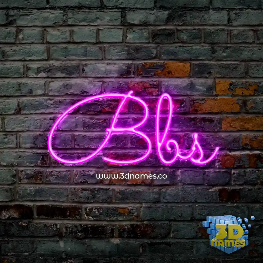 bbs in Pink Neon style - 3D name wallpaper