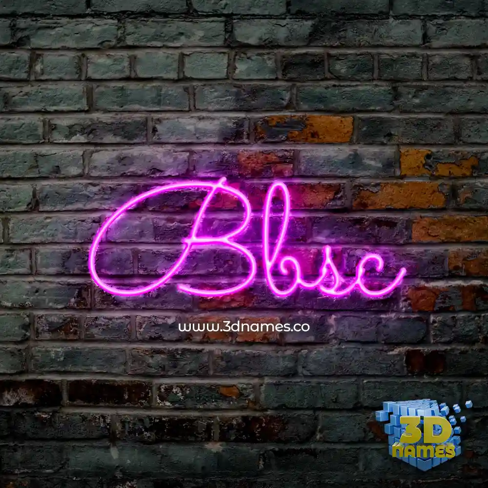 bbsc in Pink Neon style - 3D name wallpaper