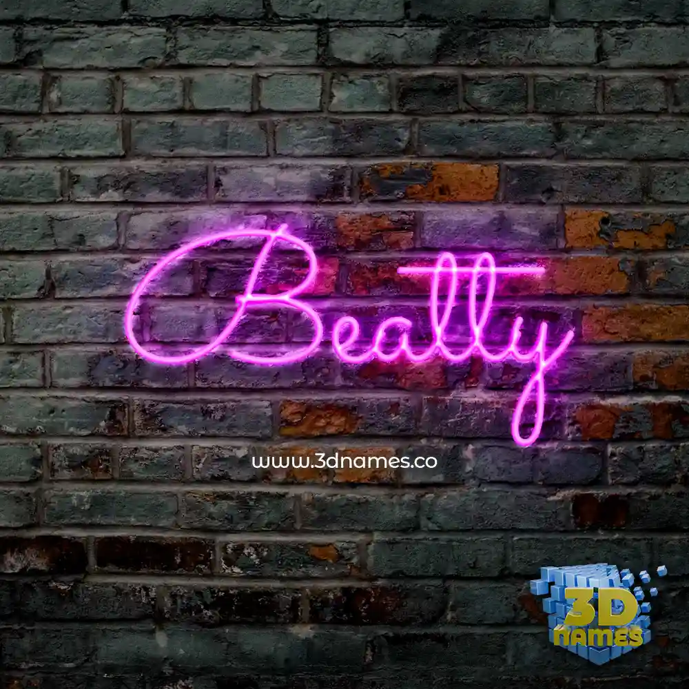 beatty in Pink Neon style - 3D name wallpaper