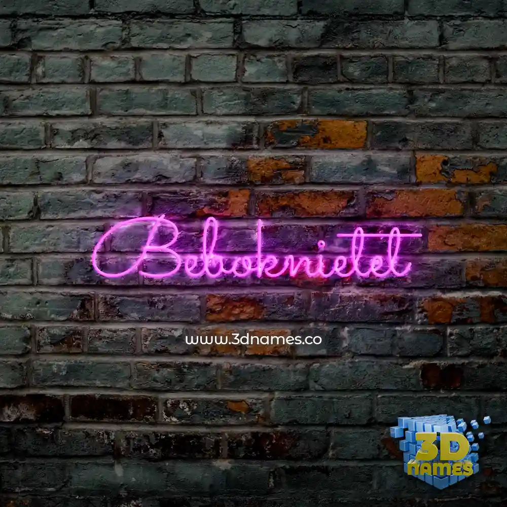 beboknietet in Pink Neon style - 3D name wallpaper