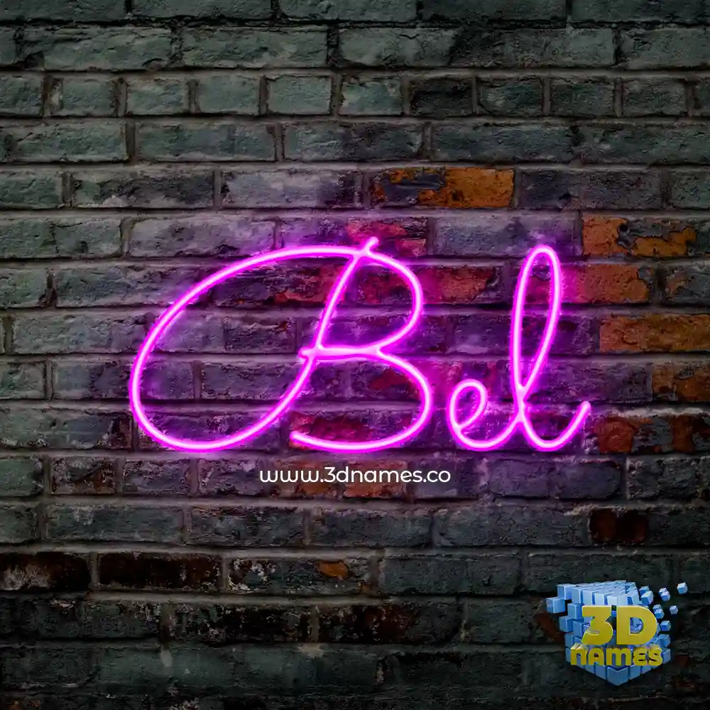 bel in Pink Neon style - 3D name wallpaper