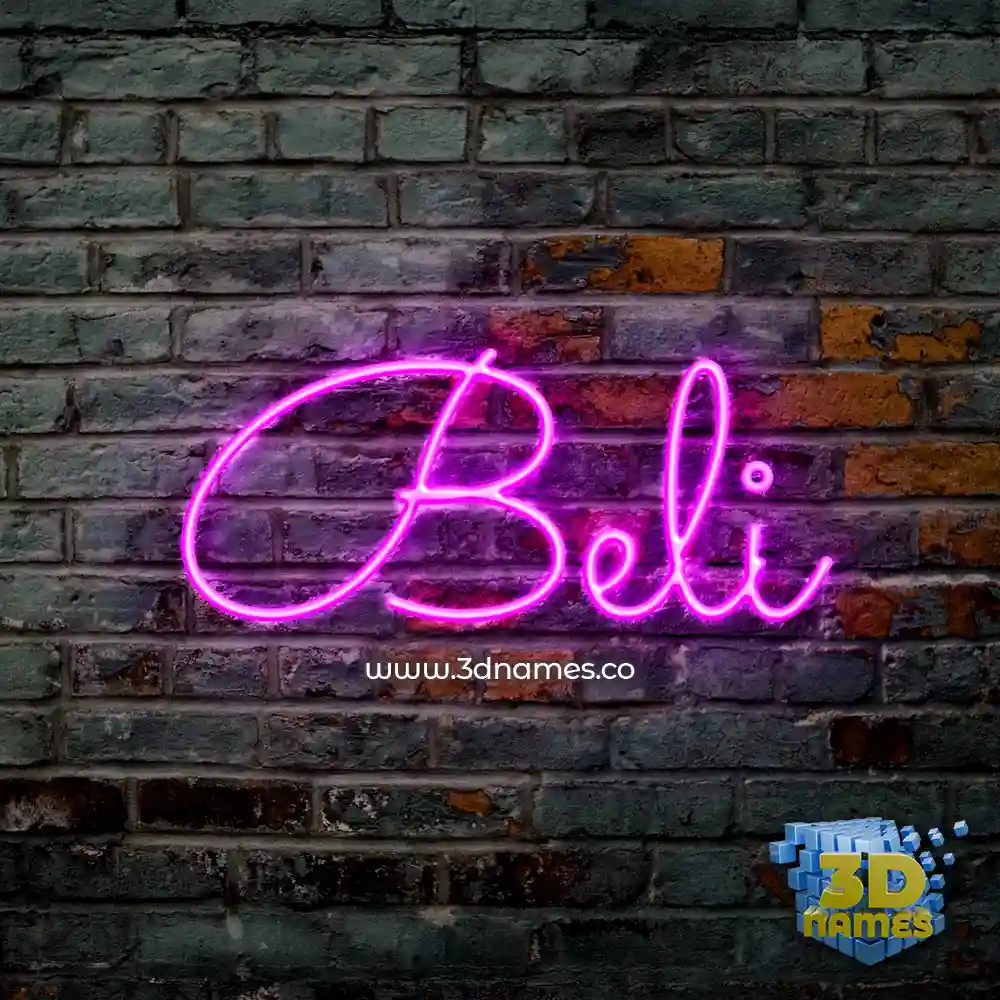 beli in Pink Neon style - 3D name wallpaper