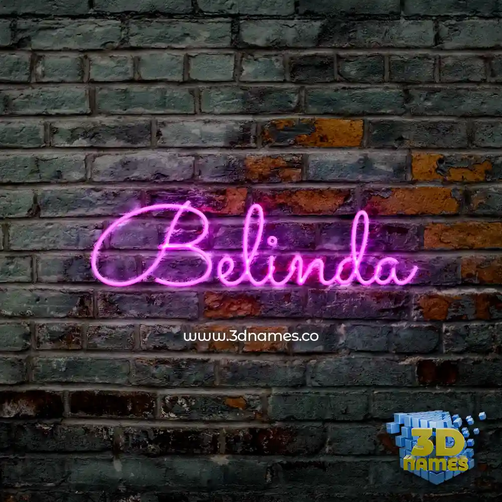 belinda in Pink Neon style - 3D name wallpaper