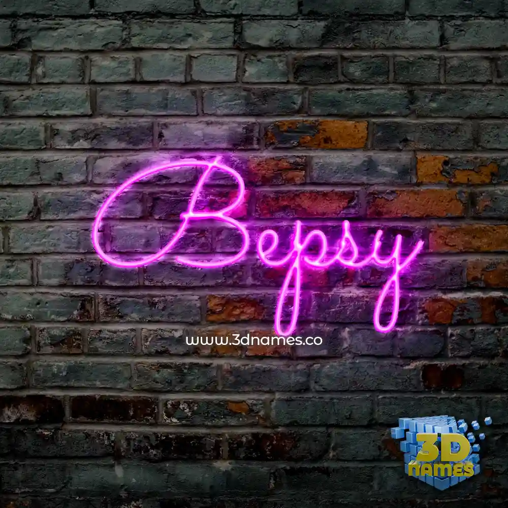 bepsy in Pink Neon style - 3D name wallpaper