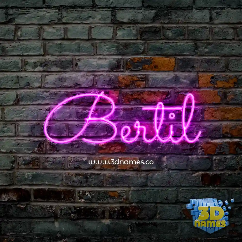 bertil in Pink Neon style - 3D name wallpaper