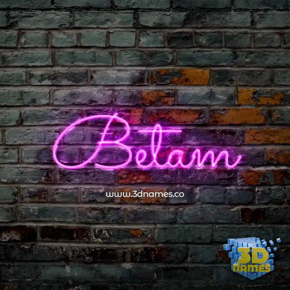 betam in Pink Neon style - 3D name wallpaper