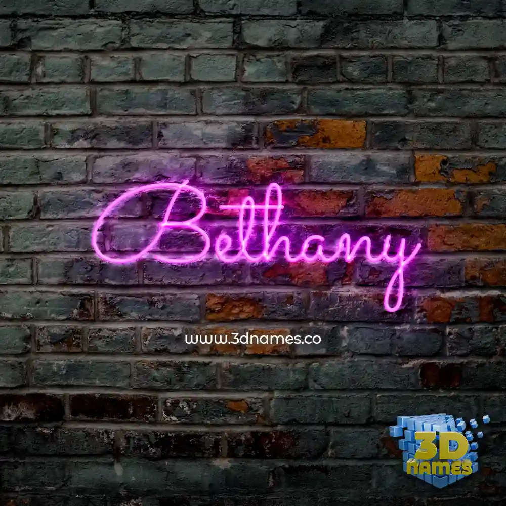 bethany in Pink Neon style - 3D name wallpaper