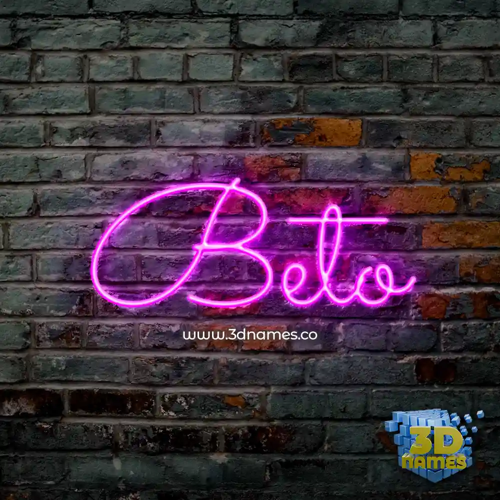 beto in Pink Neon style - 3D name wallpaper