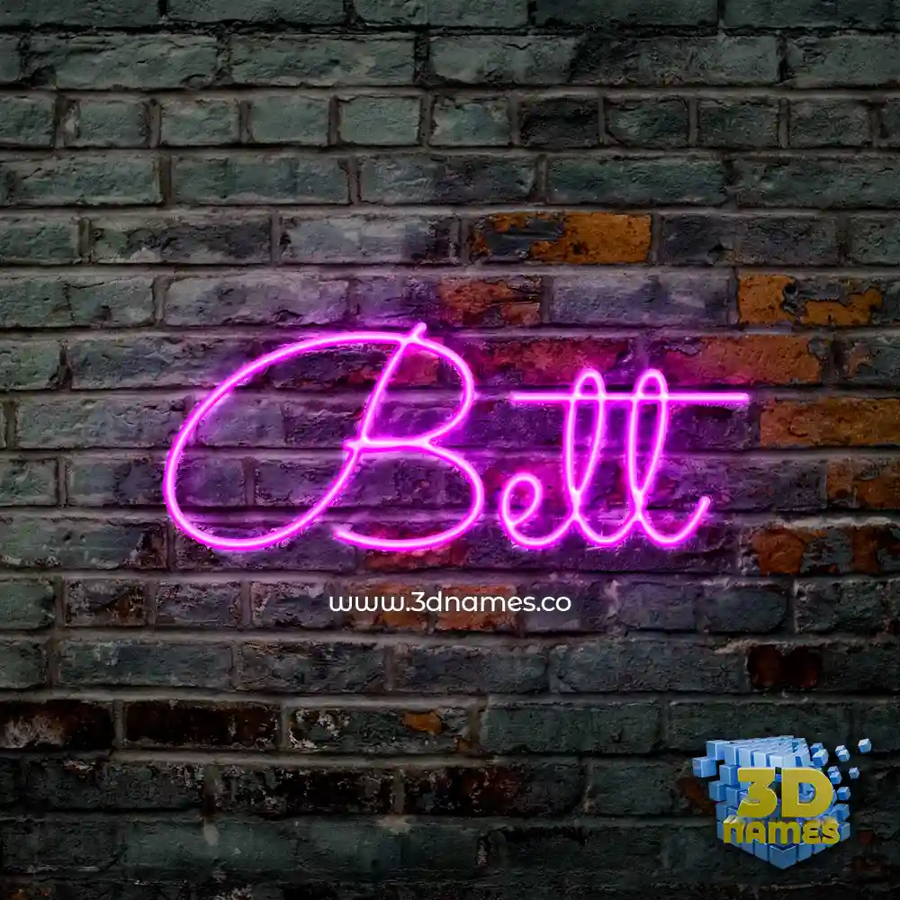bett in Pink Neon style - 3D name wallpaper