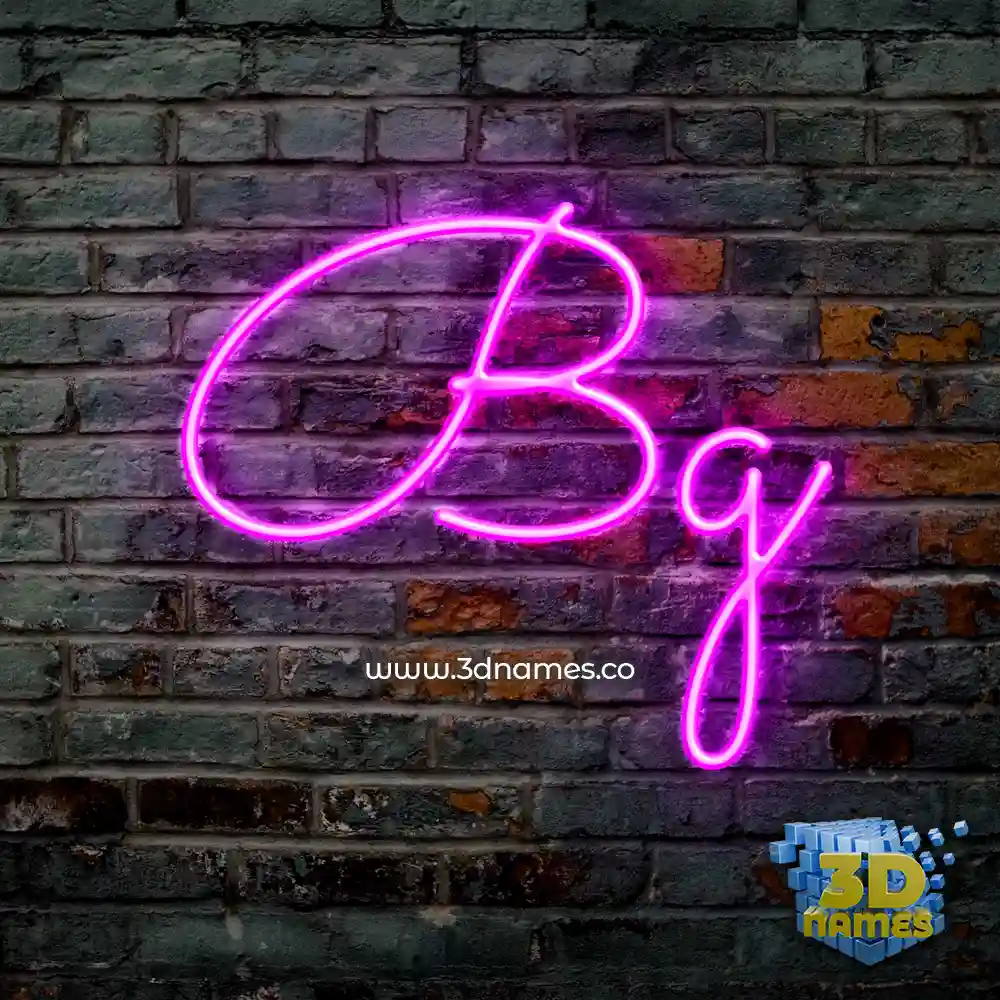 bg in Pink Neon style - 3D name wallpaper