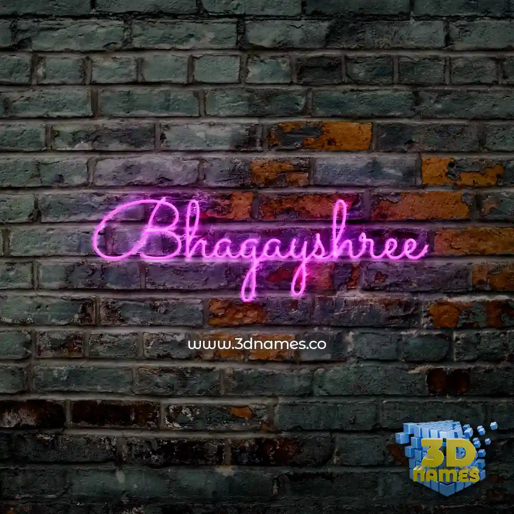 bhagayshree in Pink Neon style - 3D name wallpaper