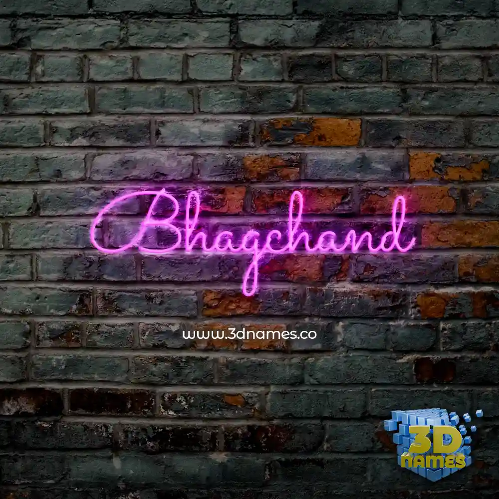 bhagchand in Pink Neon style - 3D name wallpaper