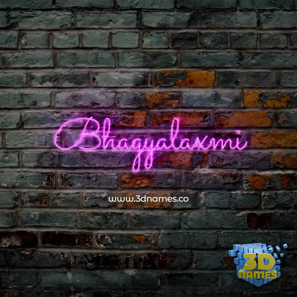 bhagyalaxmi in Pink Neon style - 3D name wallpaper
