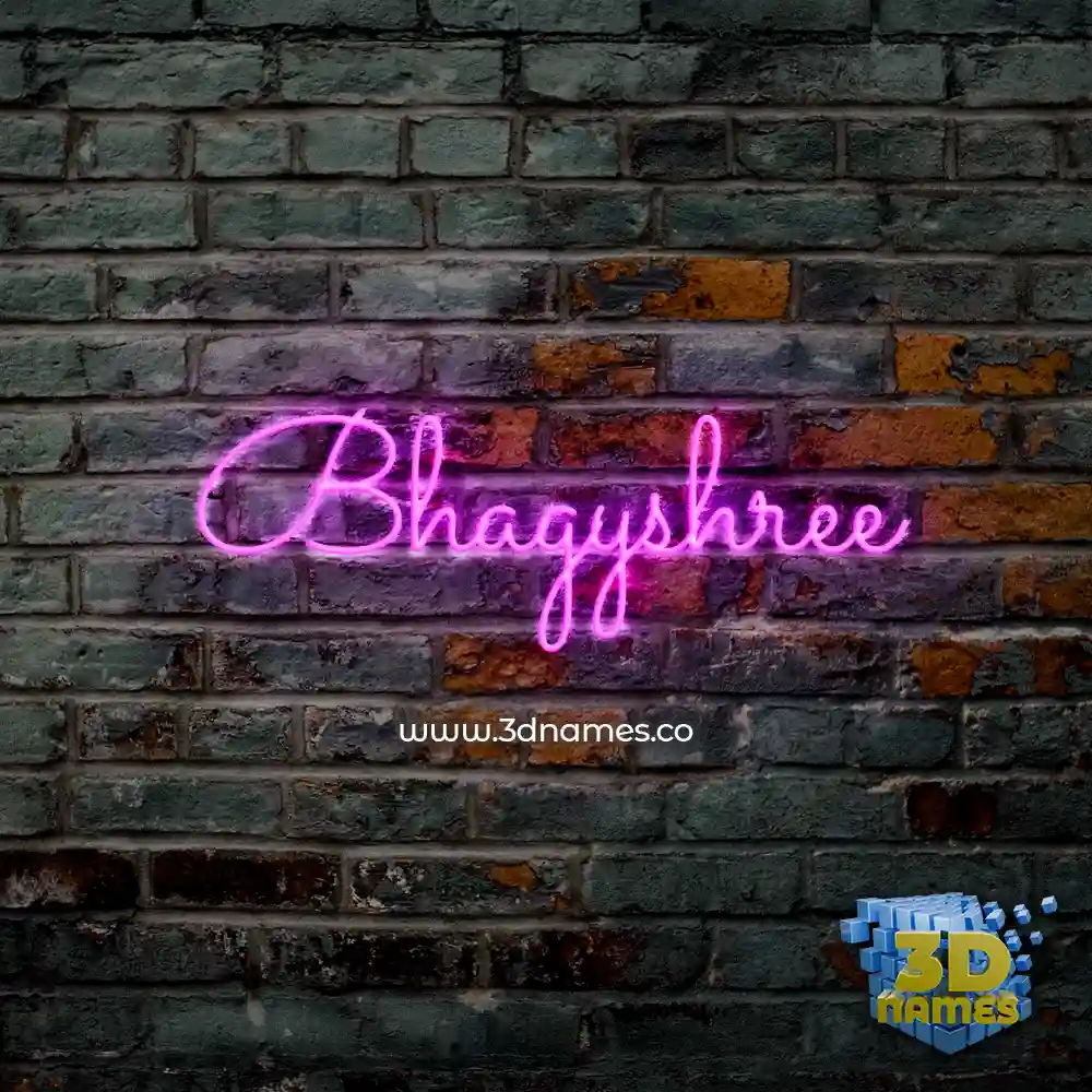 bhagyshree in Pink Neon style - 3D name wallpaper