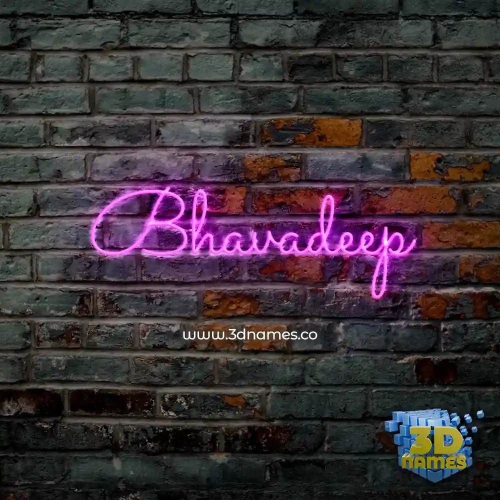 bhavadeep in Pink Neon style - 3D name wallpaper