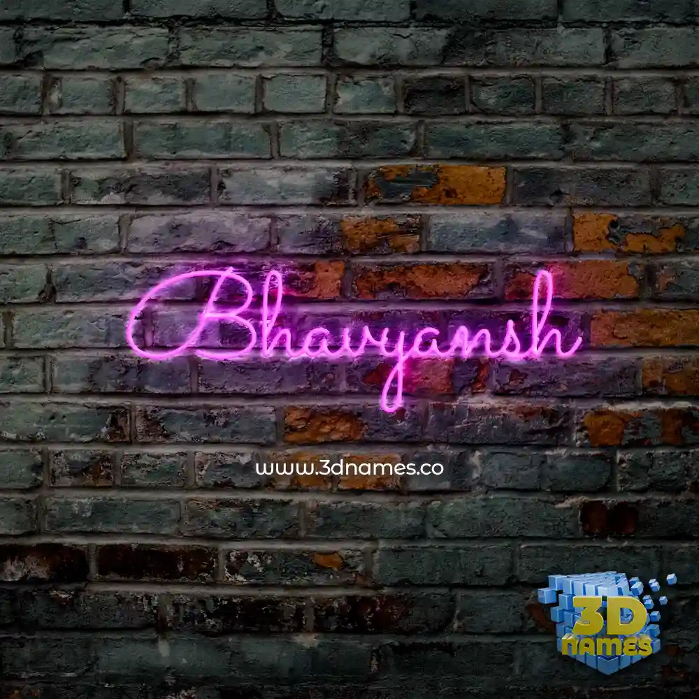 bhavyansh in Pink Neon style - 3D name wallpaper