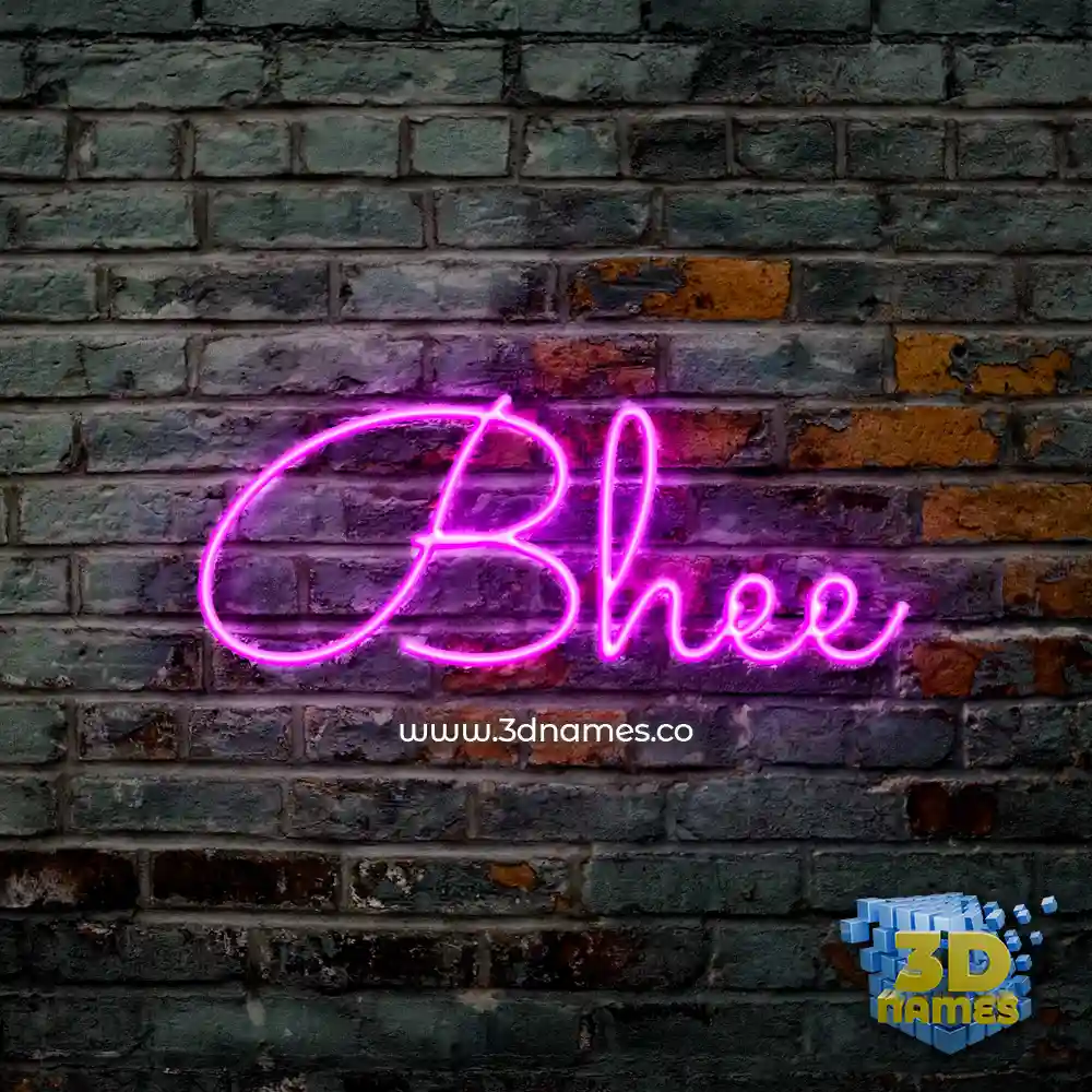 bhee in Pink Neon style - 3D name wallpaper