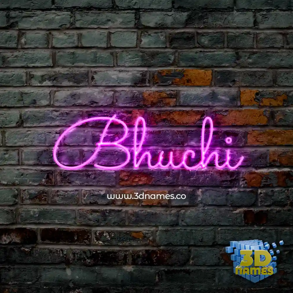 bhuchi in Pink Neon style - 3D name wallpaper