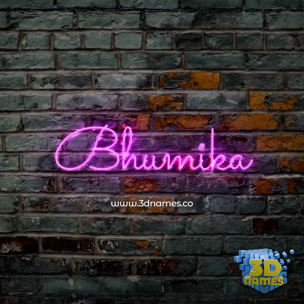 bhumika in Pink Neon style - 3D name wallpaper