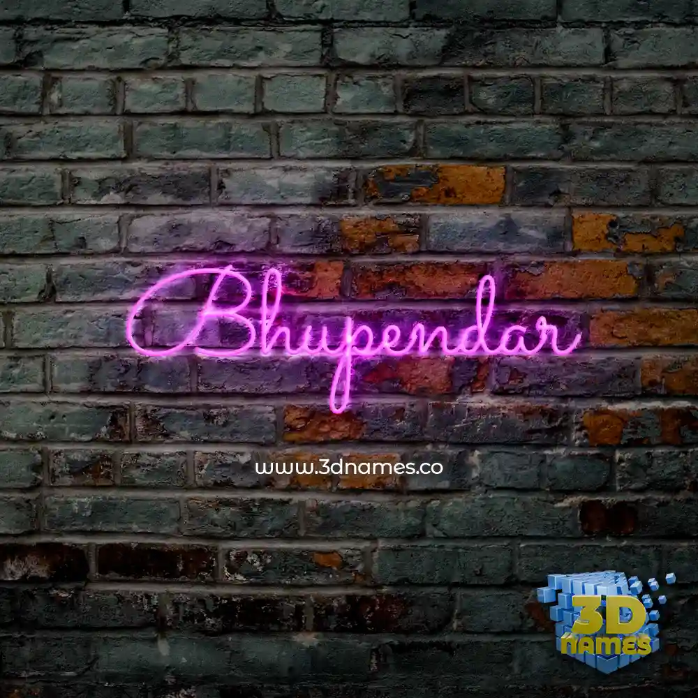 bhupendar in Pink Neon style - 3D name wallpaper