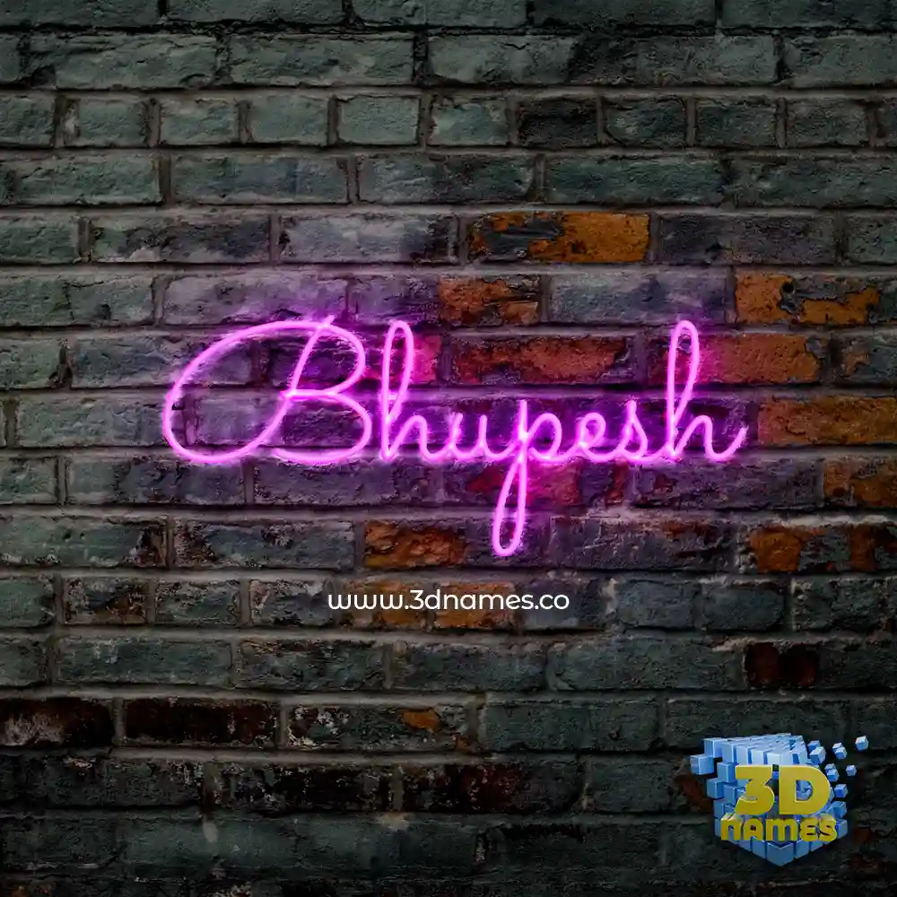 bhupesh in Pink Neon style - 3D name wallpaper