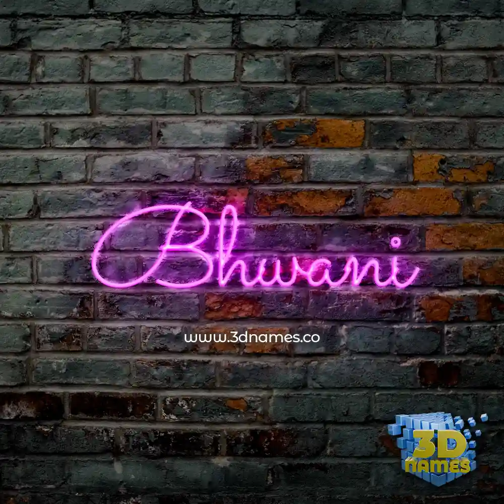 bhwani in Pink Neon style - 3D name wallpaper