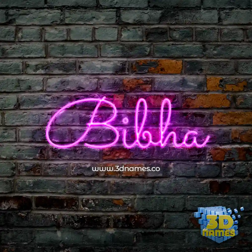 bibha in Pink Neon style - 3D name wallpaper