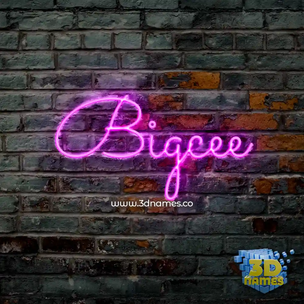 bigcee in Pink Neon style - 3D name wallpaper