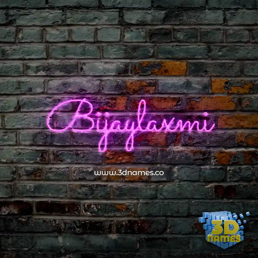 bijaylaxmi in Pink Neon style - 3D name wallpaper